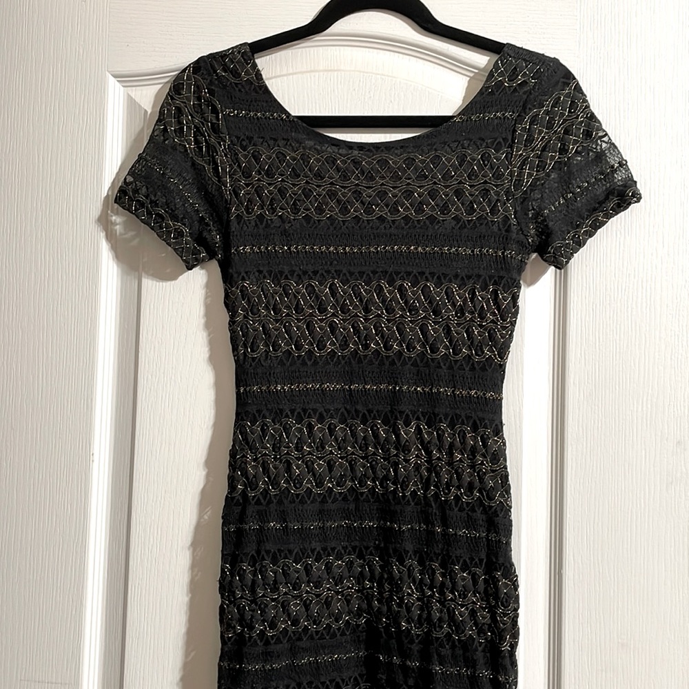 XXI Forever 21 Black Gold Dress